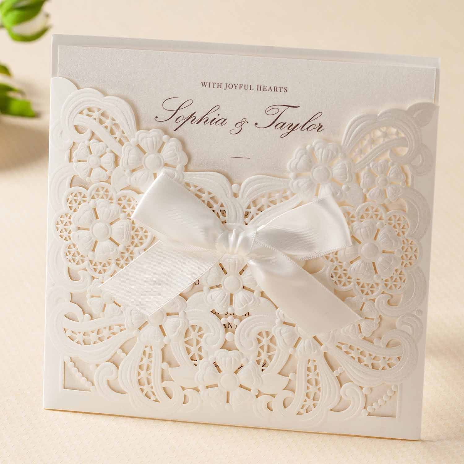 Laser cut wedding invitations - CW6112 (Natasha)