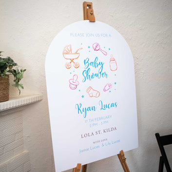 Custom Foam Board Display - Personalised Baby Shower Welcome Sign