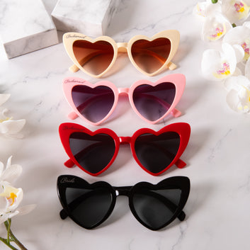 Customised Funky Sunglasses with Love Heart Shaped for Bridesmaid Party,Bachelorette party, Hens Party