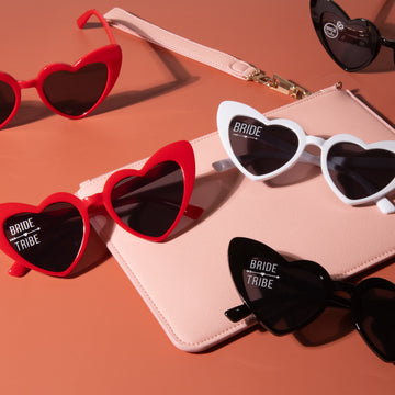 Personalised heart shaped sunglasses for Bachelorette Party, Bridesmaid Party, Hens Party, Wedding Party and Gift