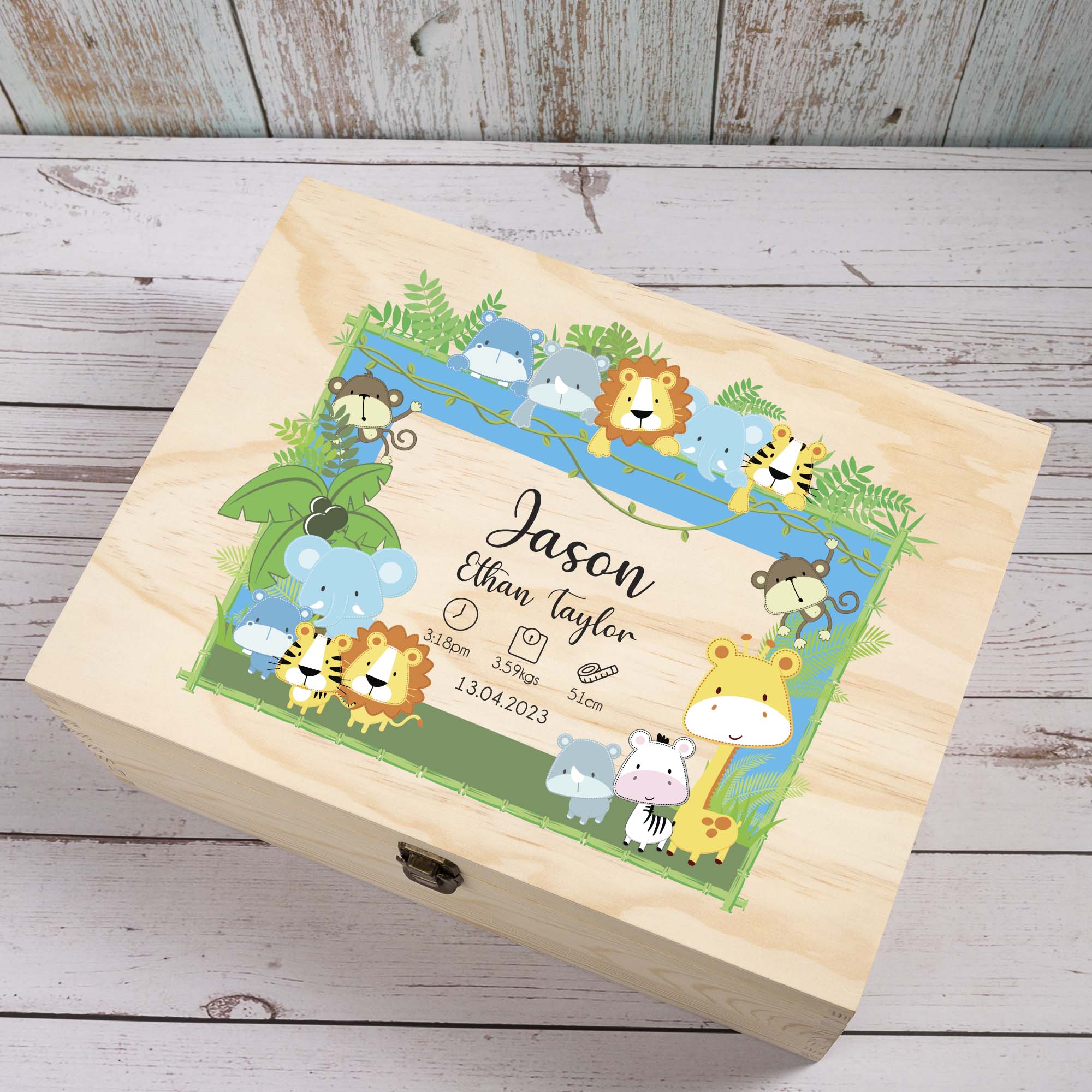 Personalised Wooden Keepsake Box, New Baby and New Mom Gift for Baptism / Christening