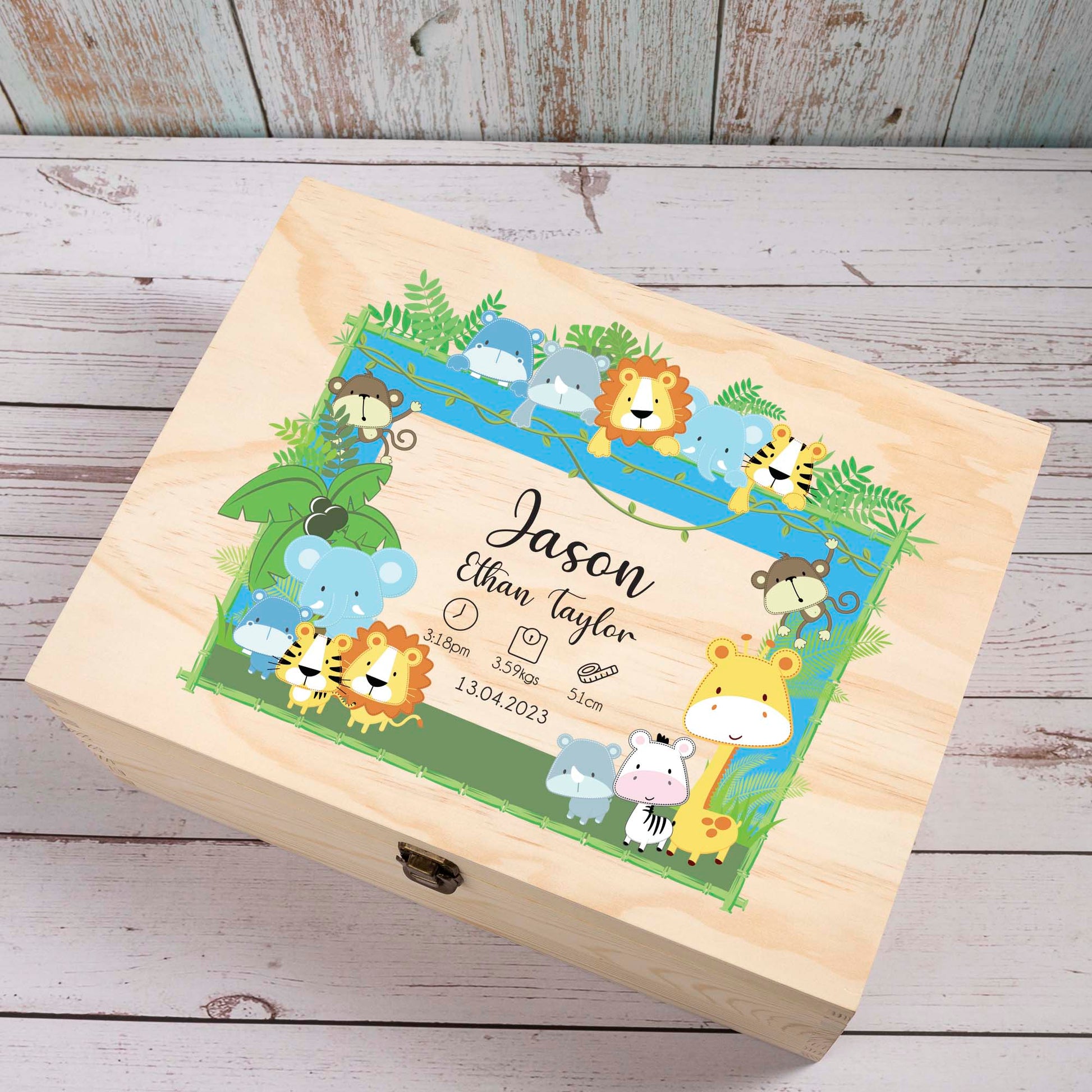 Personalised Wooden Keepsake Box, New Baby and New Mom Gift for Baptism / Christening