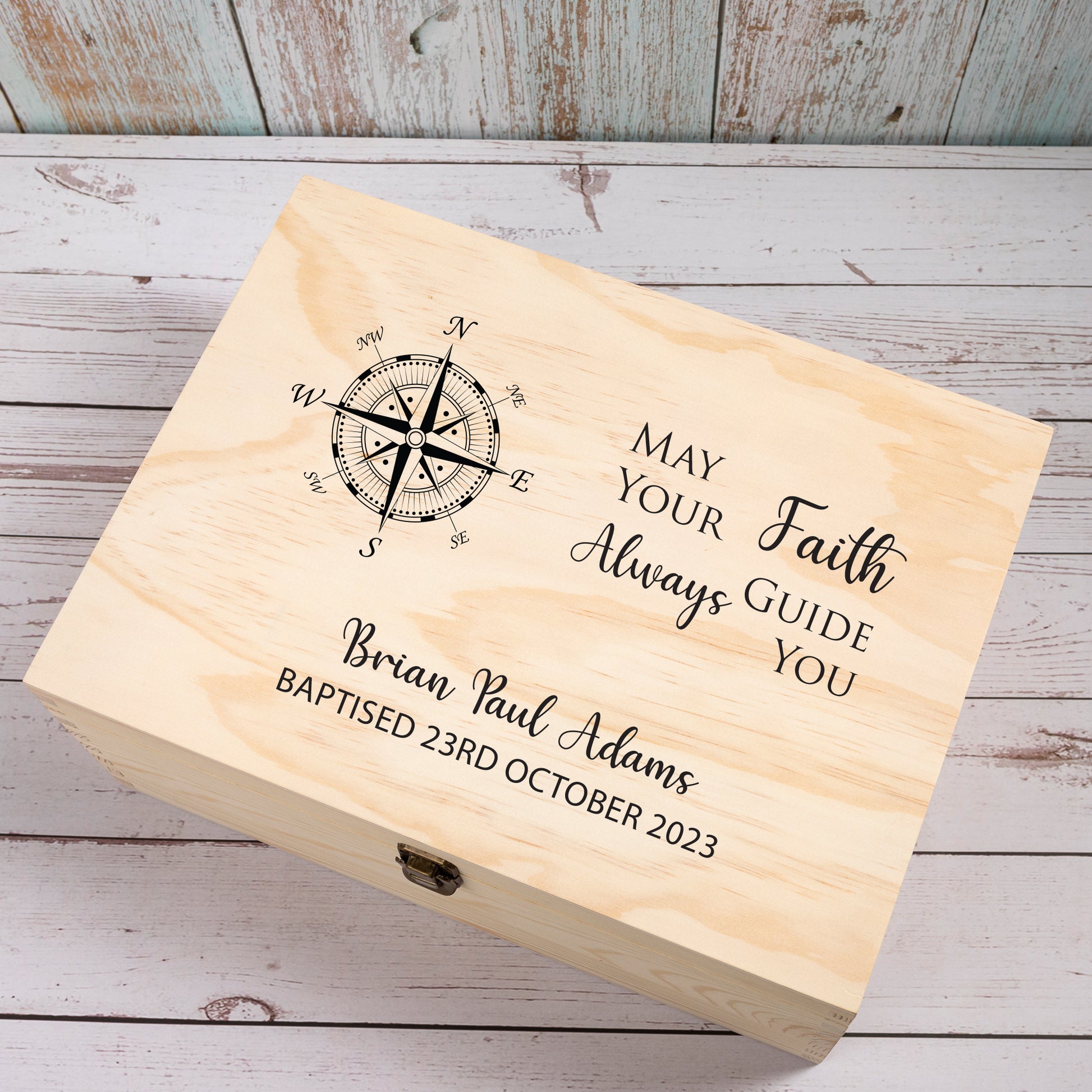Personalised Wooden Keepsake box, Confirmation, Christening Baptism Keepsake Engraved Box Gift memory box