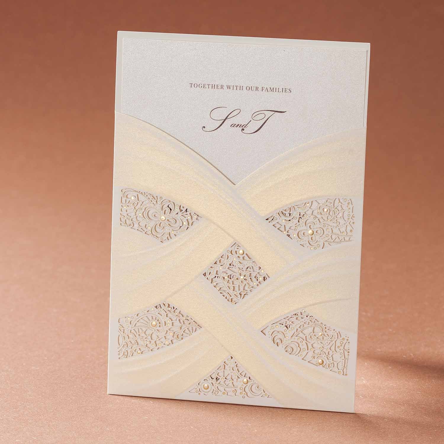 personalised laser cut wedding invitation