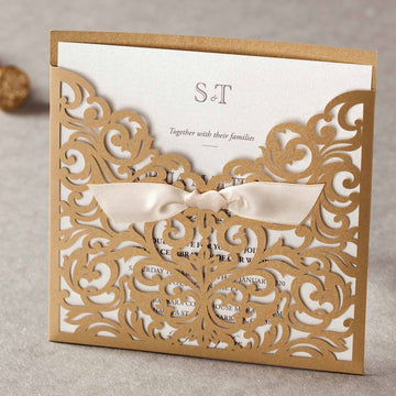 Laser cut wedding invitations CW5011