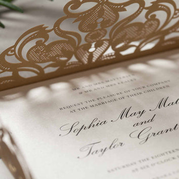 Laser cut wedding invitations - CW519_GO