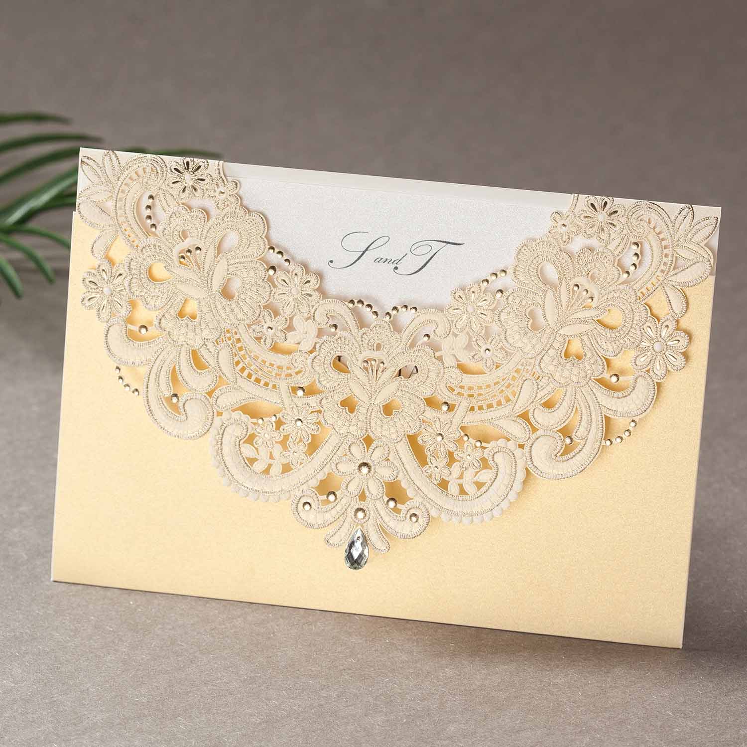 Laser cut wedding invitations - CW6115