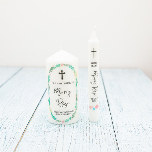 [D] Personalised Baptism Candle, Christening Candle