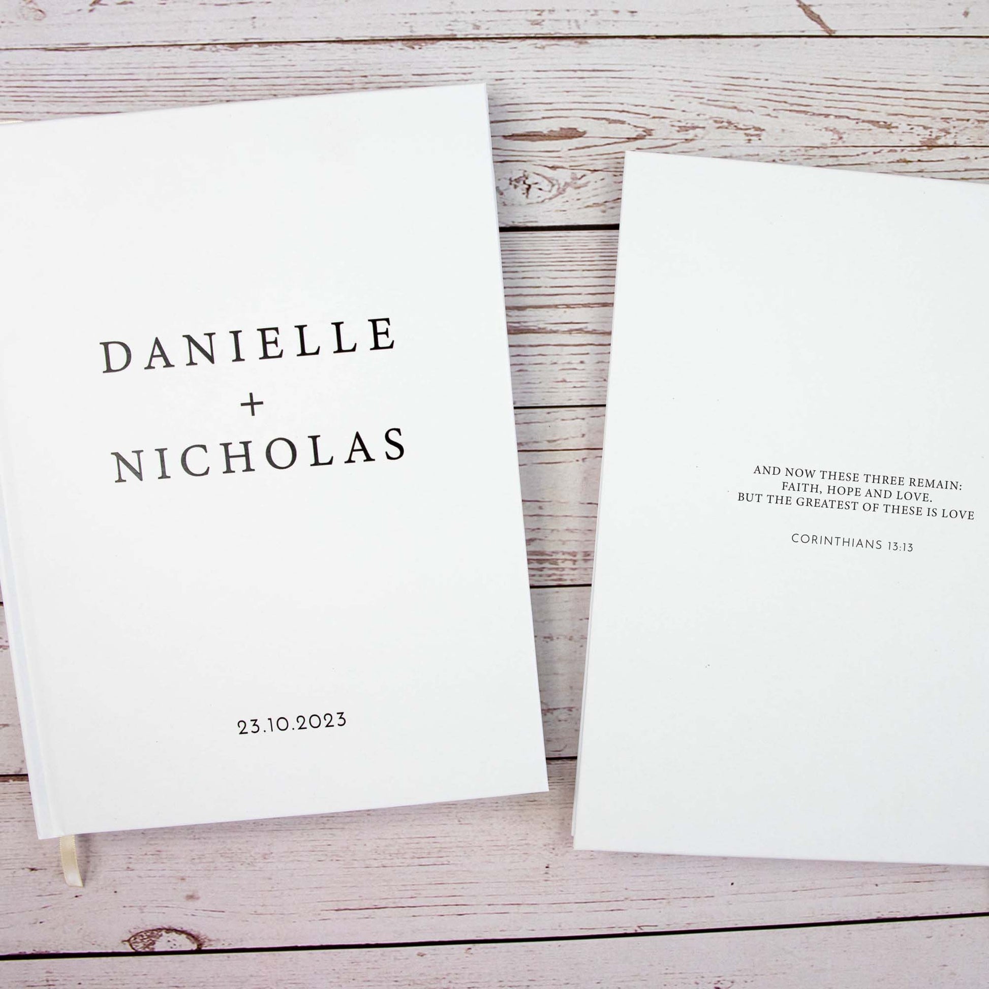 Personalised Polaroid Wedding Guest Book front and back