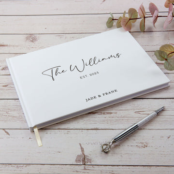 Contemporary Custom Wedding and Engagement Polaroid Guest book