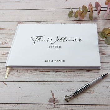 Contemporary Custom Wedding and Engagement Polaroid Guest book