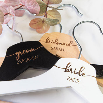 Personalised Bridal Coat and Wedding Dress Hanger [Char1]