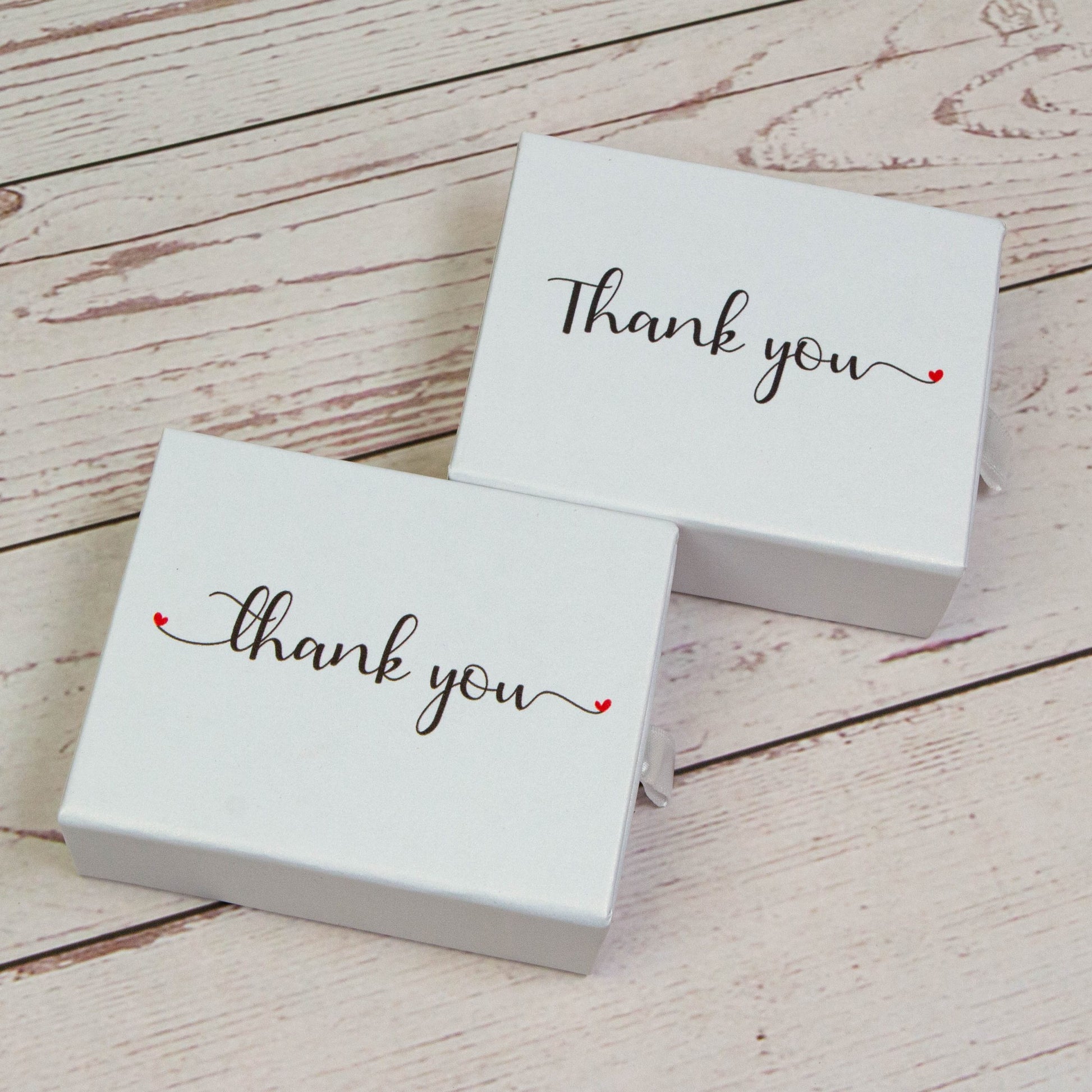 thank you printed on personalised jewellery gift box
