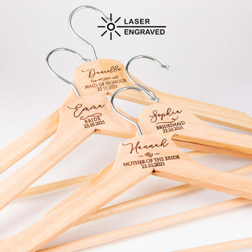 Personalised Bridal Coat and Wedding Dress Hanger [Design]