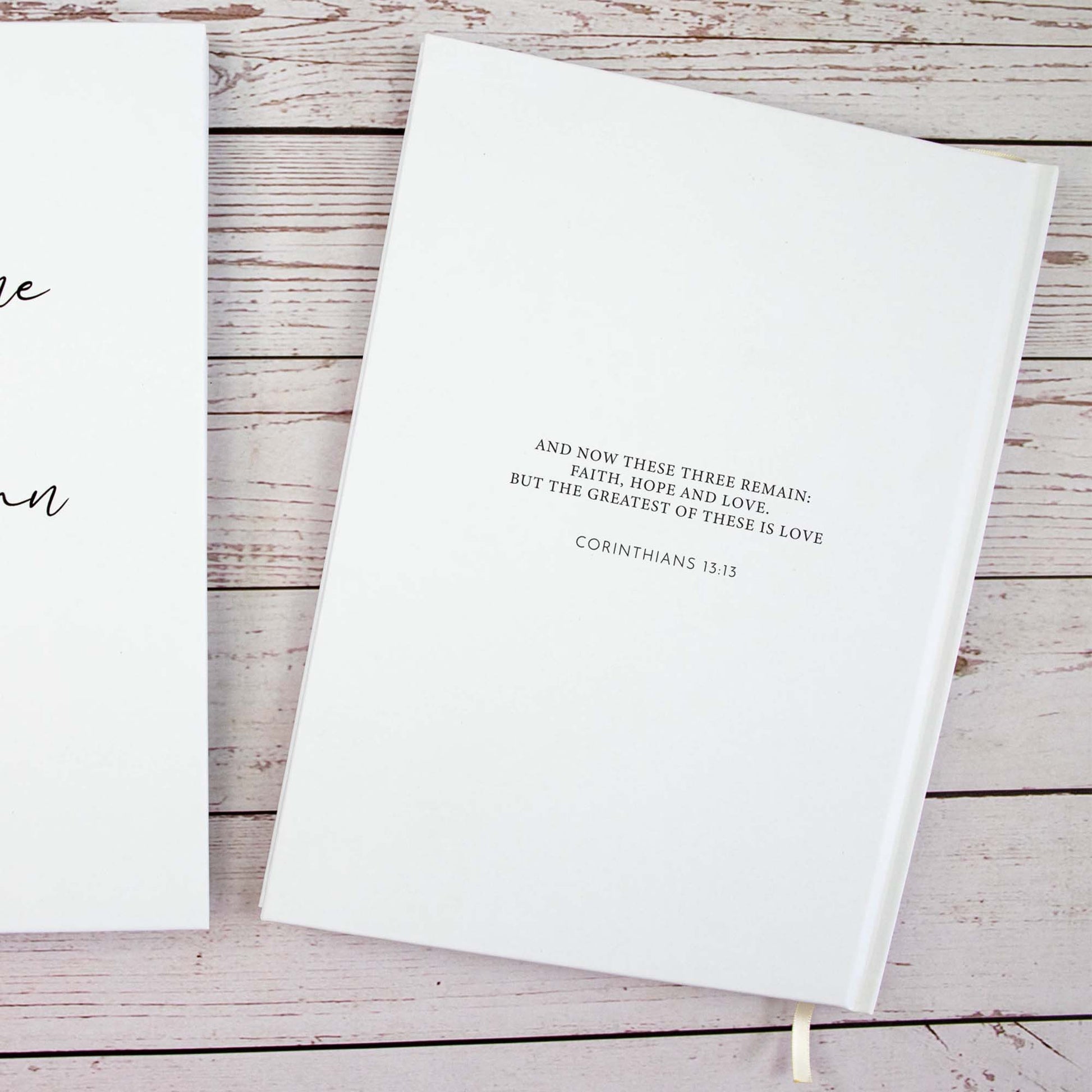 back of Personalised Polaroid Wedding Guest Book