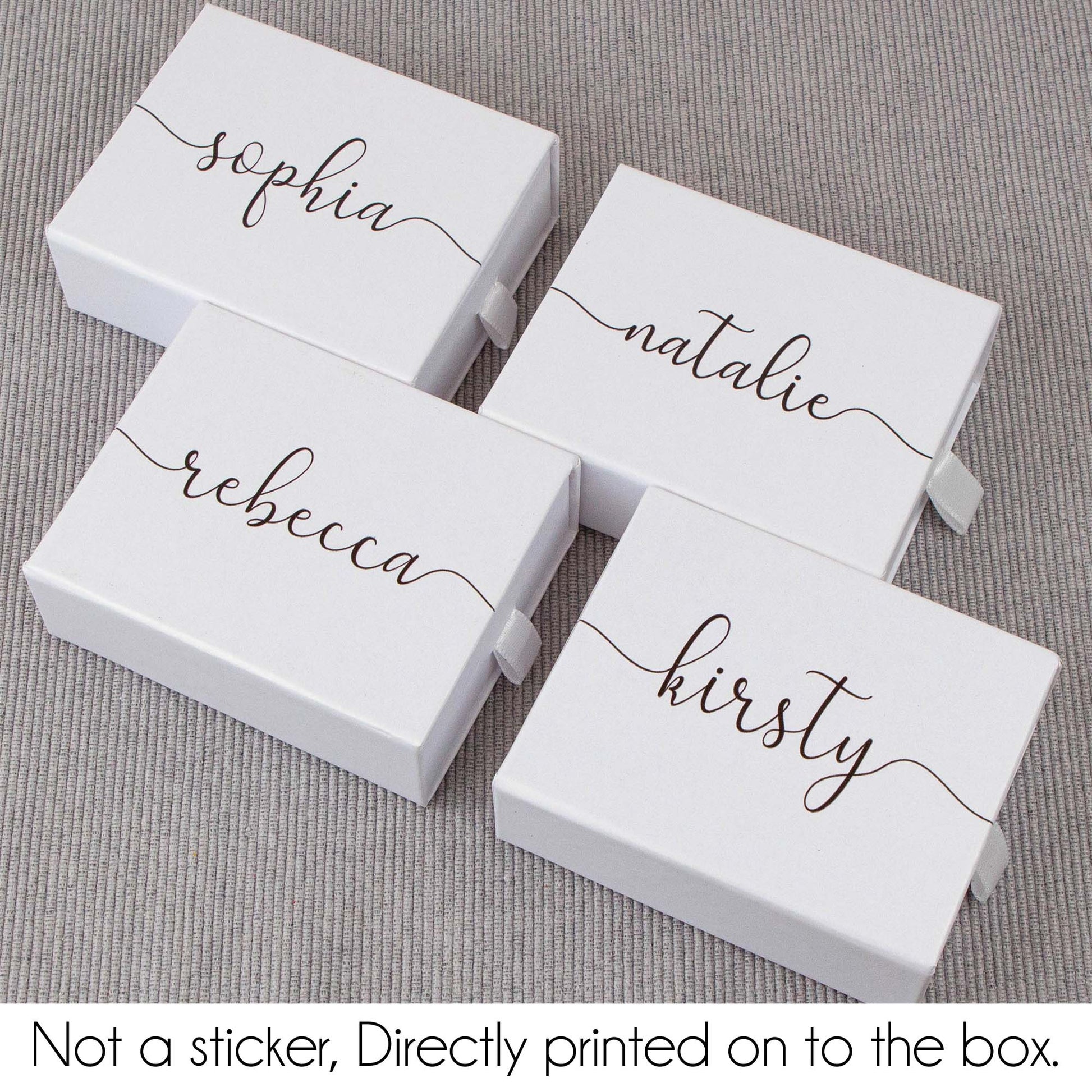 personalised jewellery gift box pearl white